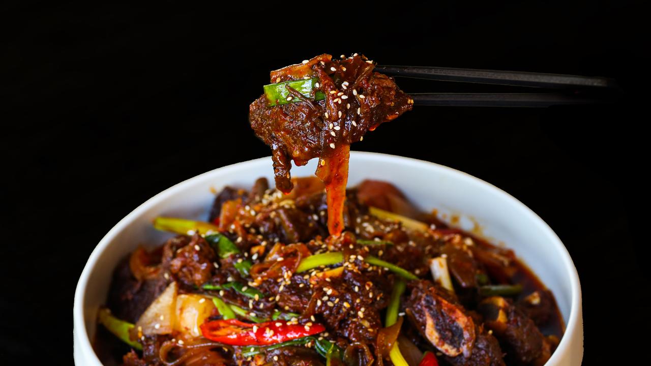 Spicy Galbi Jjim Korean Braised Beef Short Ribs Recipe & Video - Seonkyoung Longest