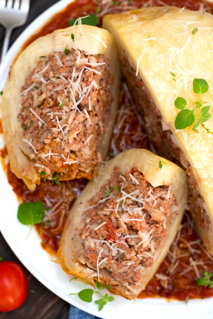 Stuffed Whole Cabbage Recipe [Video] - Sweet and Savory Meals