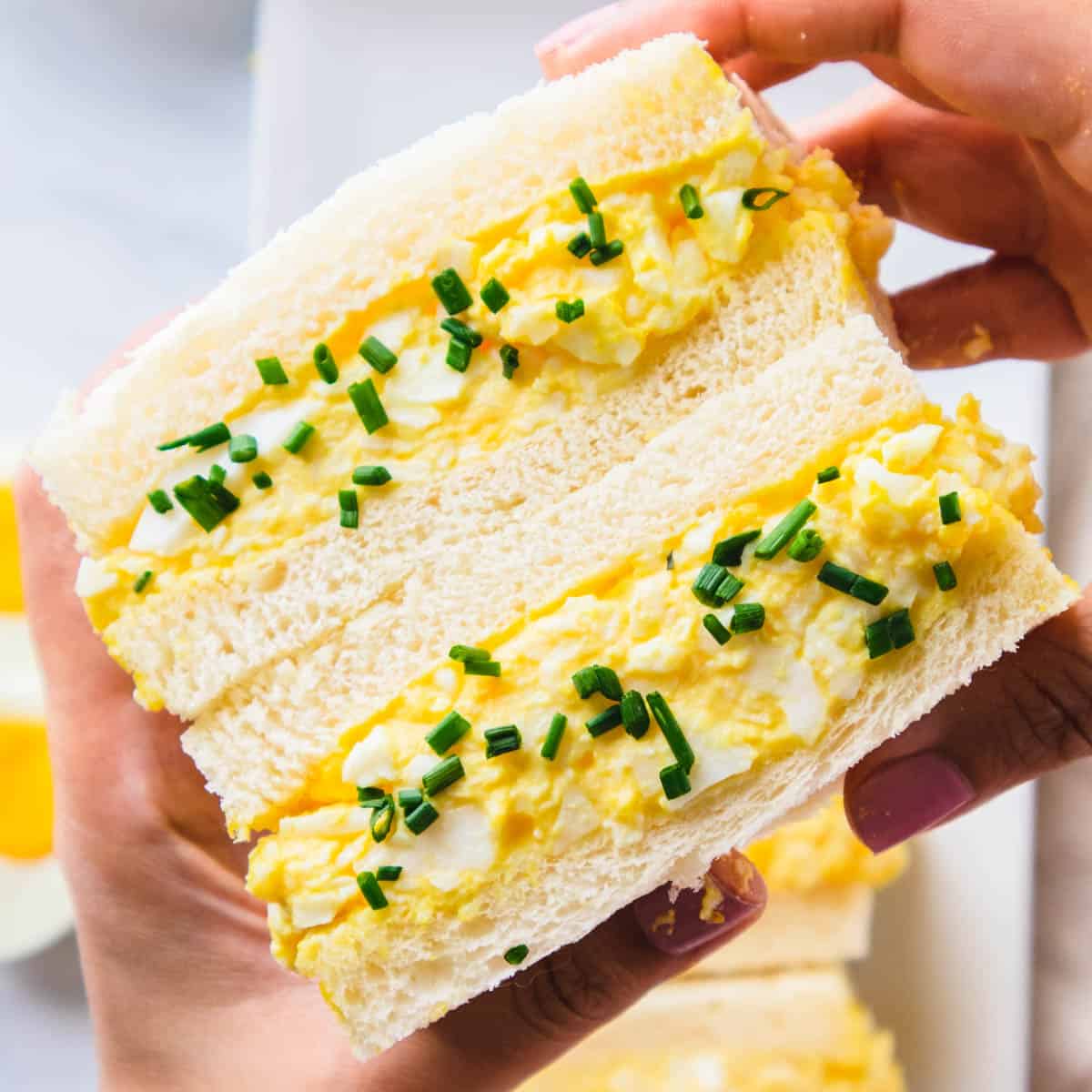 Step-to-step to make Healthy Japanese egg salad sandwich - Wroking Mom ...